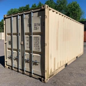 20′ x 8′ x 8.5′ Tall– Wind and Watertight Off Rent Used Shipping / Storage Container – Beige