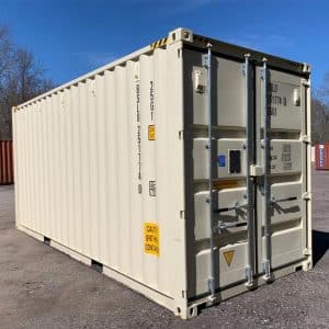 20′ x 8′ x 9.5′ Tall– New High Cube Shipping/Storage Container – Wind and Watertight – Beige