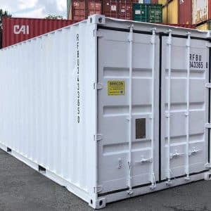20ft Shipping Container (One Trip) White (RAL 9003)