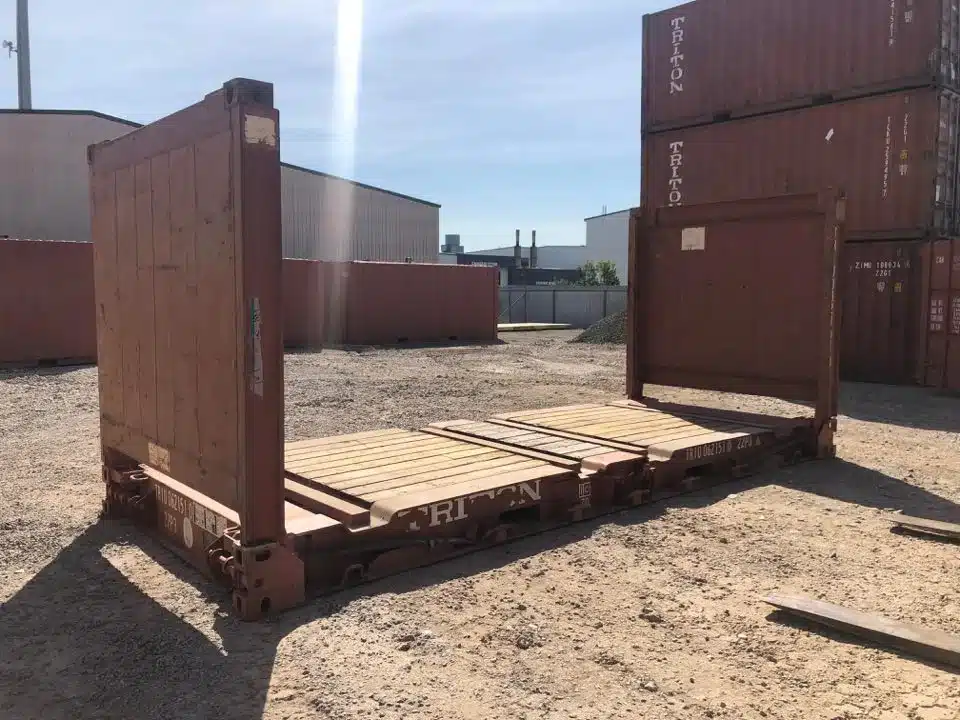 40Ft X 8Ft Used Flat Rack Shipping Container - Image 3