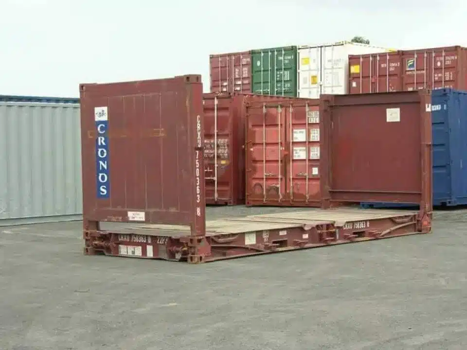 40Ft X 8Ft Used Flat Rack Shipping Container - Image 4