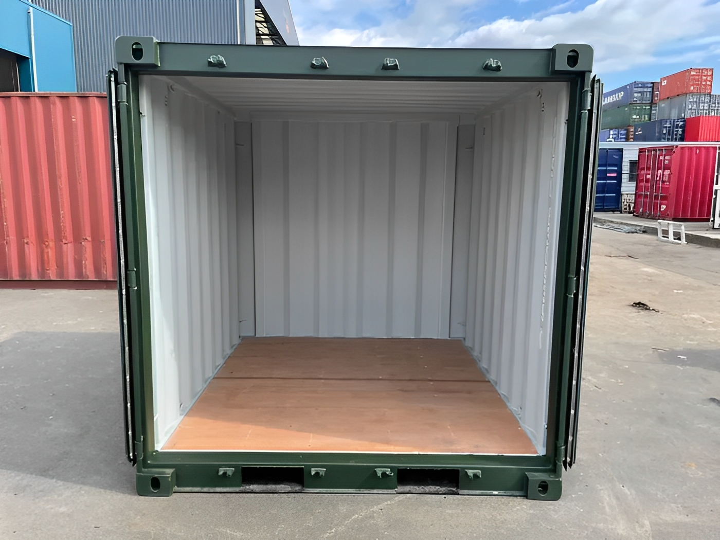 8ft One Trip Green Steel Shipping Container – ISO Certified & Durable 6 8ft One Trip Green Steel Shipping Container – ISO Certified & Durable - Image 6