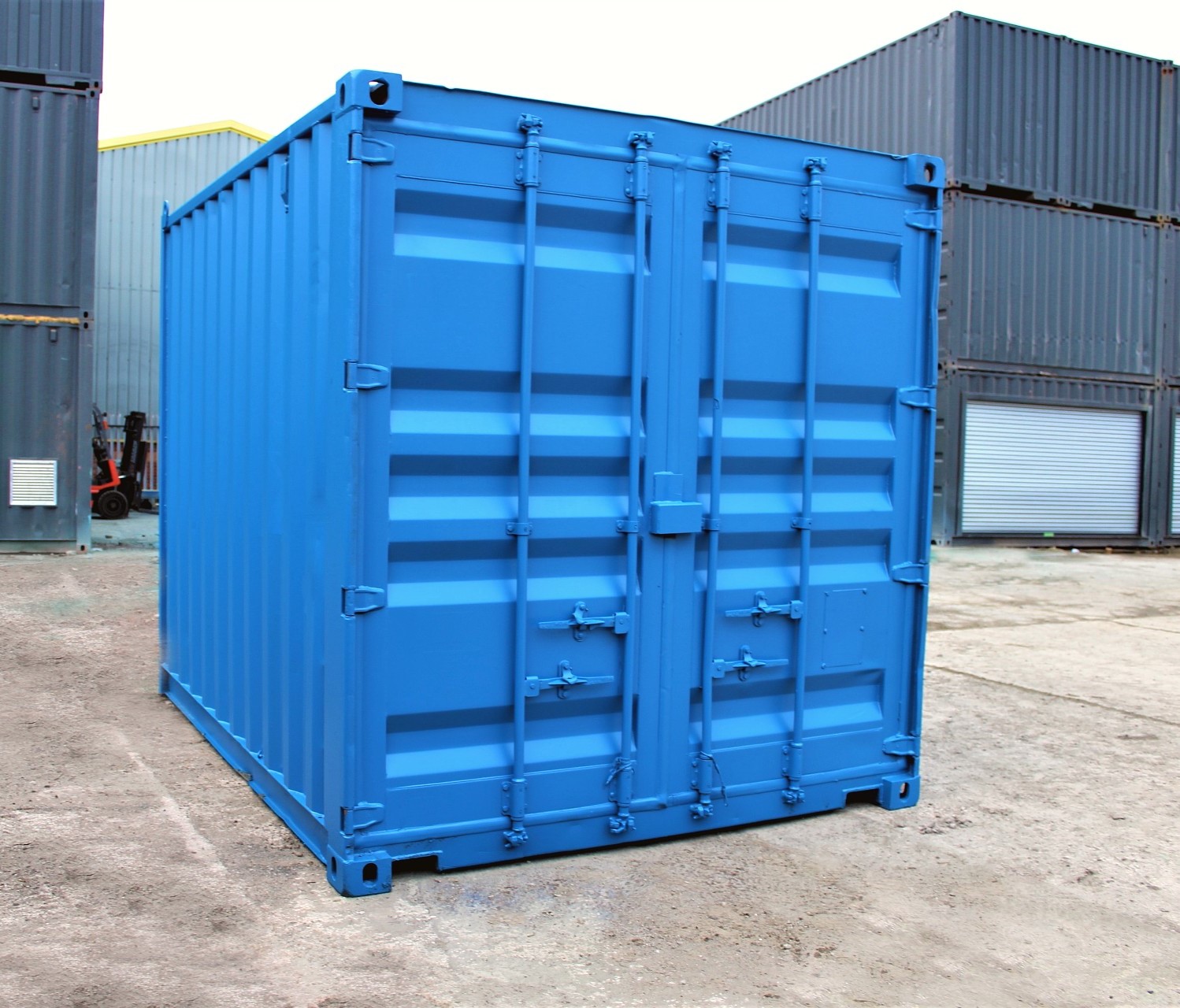 10ft Black Used Cut-Down Steel Shipping Container – Secure Storage & Transport 1 Used 10ft Cut Down Shipping Container