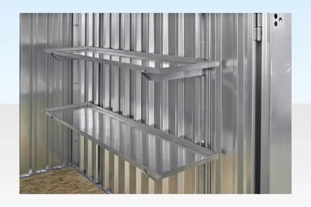 3M X 2.1M Flat Pack Storage Container – Galvanised 2 3M X 2.1M Flat Pack Storage Container – Galvanised - Image 2