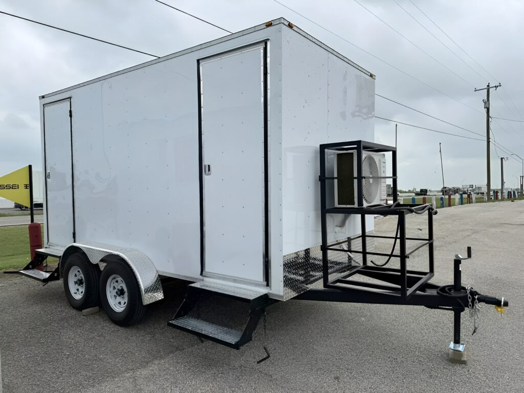 Upscale 2 Station Portable Restroom Trailer 7′ x 14′